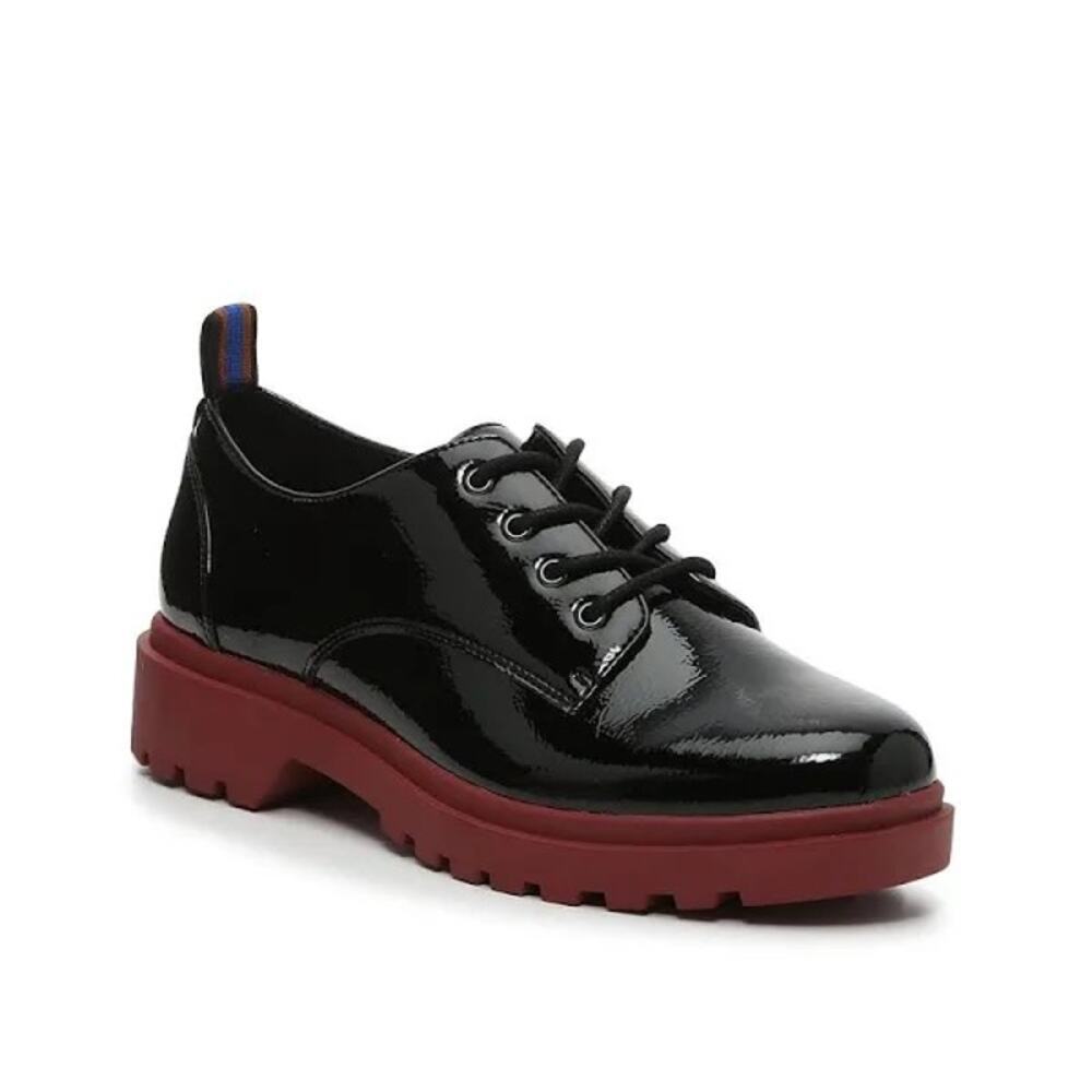Mix No 6 Black Patent Platform Oxfords Size 7